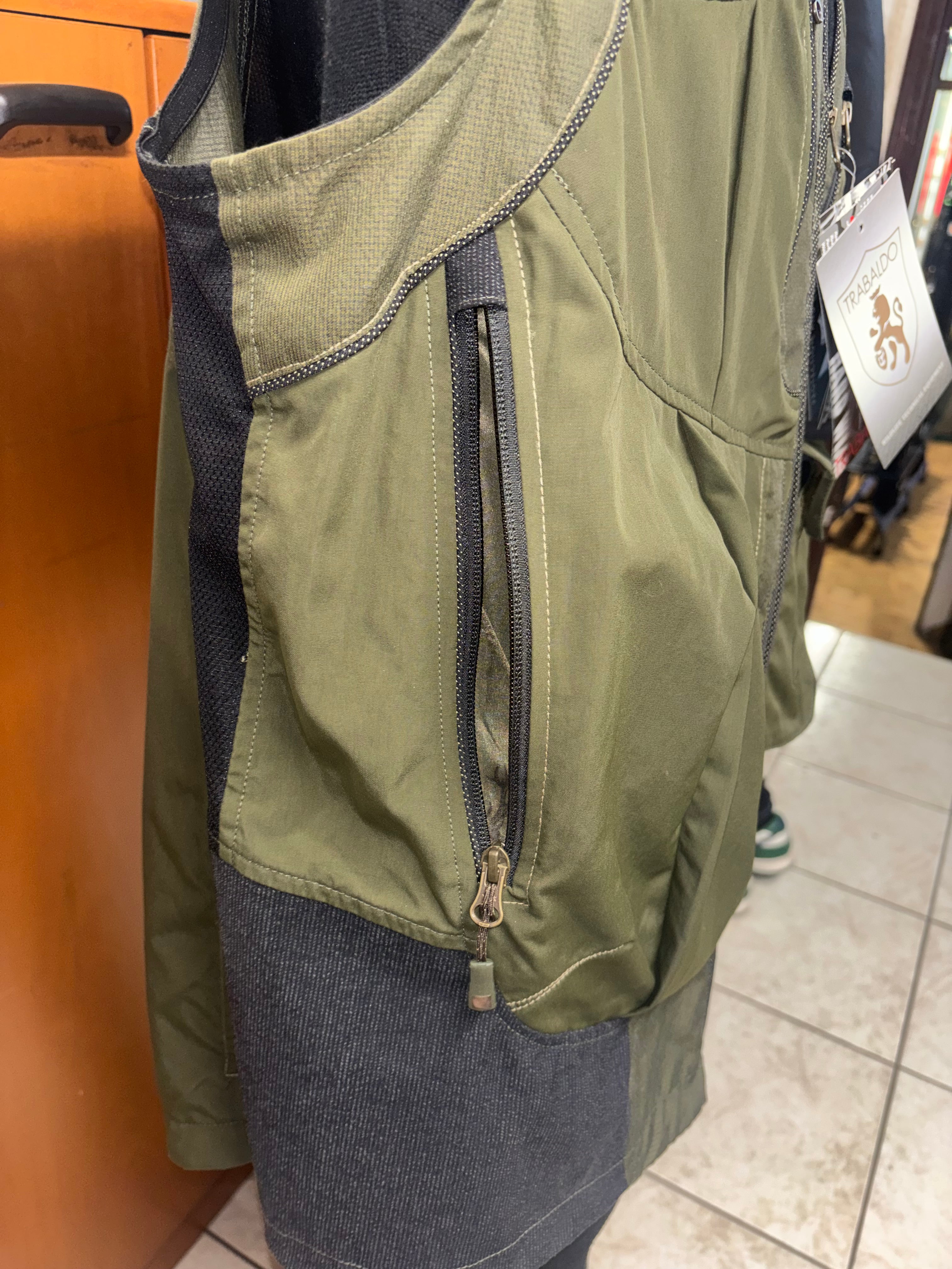 Giacca tecnica ibrida Trabaldo “Breath System” – Verde oliva/nero