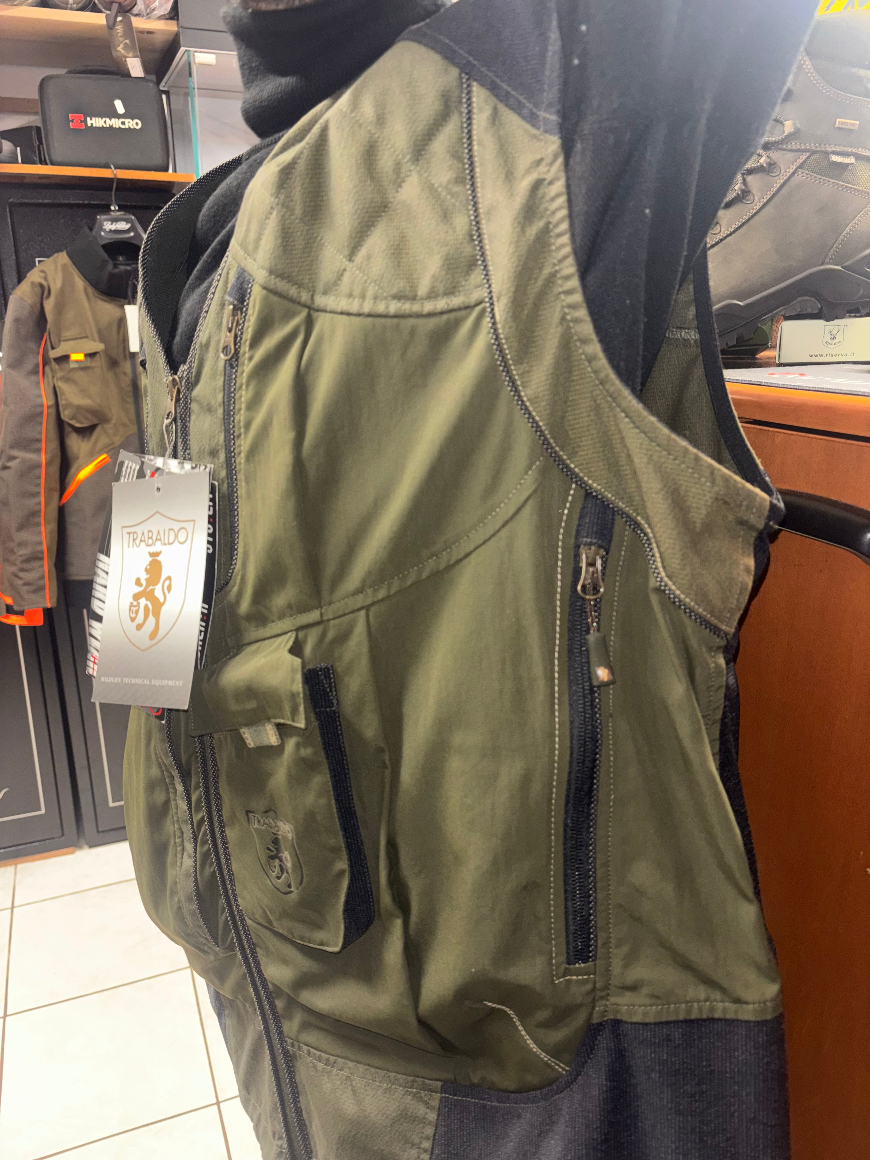 Giacca tecnica ibrida Trabaldo “Breath System” – Verde oliva/nero
